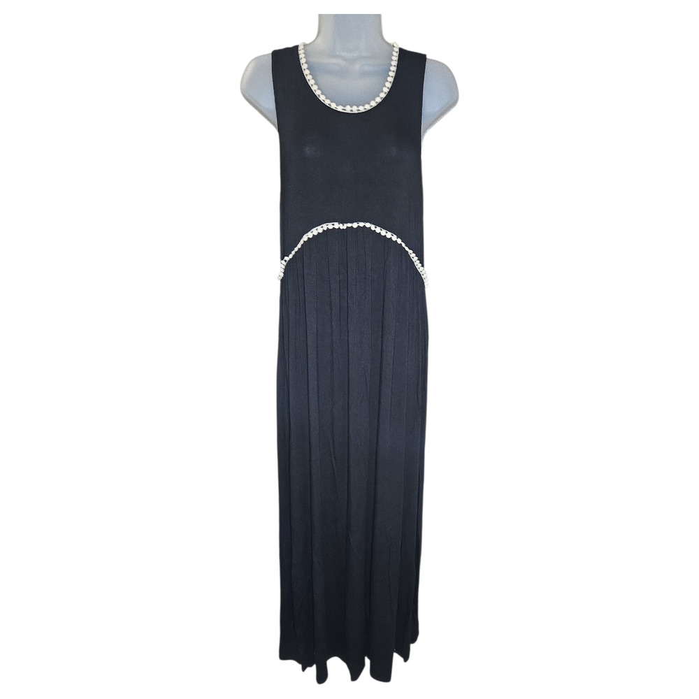 Twenty Second 22 Wom Lg Black Maxi Dress Simple Minimalist Classic Preppy Summer